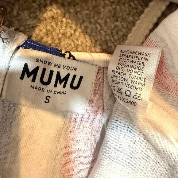 Show Me Your Mumu Trude small striped romper denim shorts SH 3061 - Picture 5 of 10